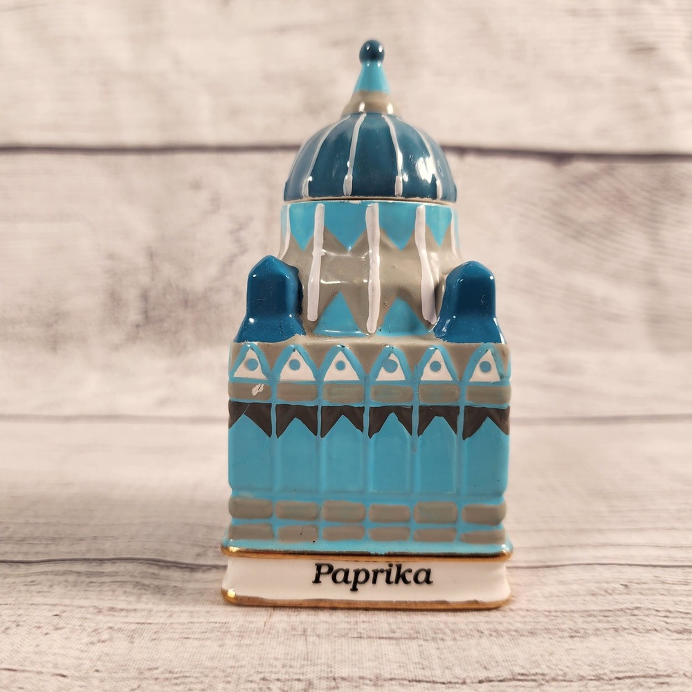 Danbury Mint 1990 Hungarian Parliament Paprika Spice Jar Spices of the World